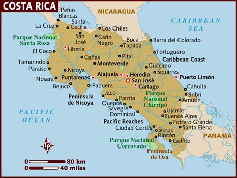 Costa Rica Map