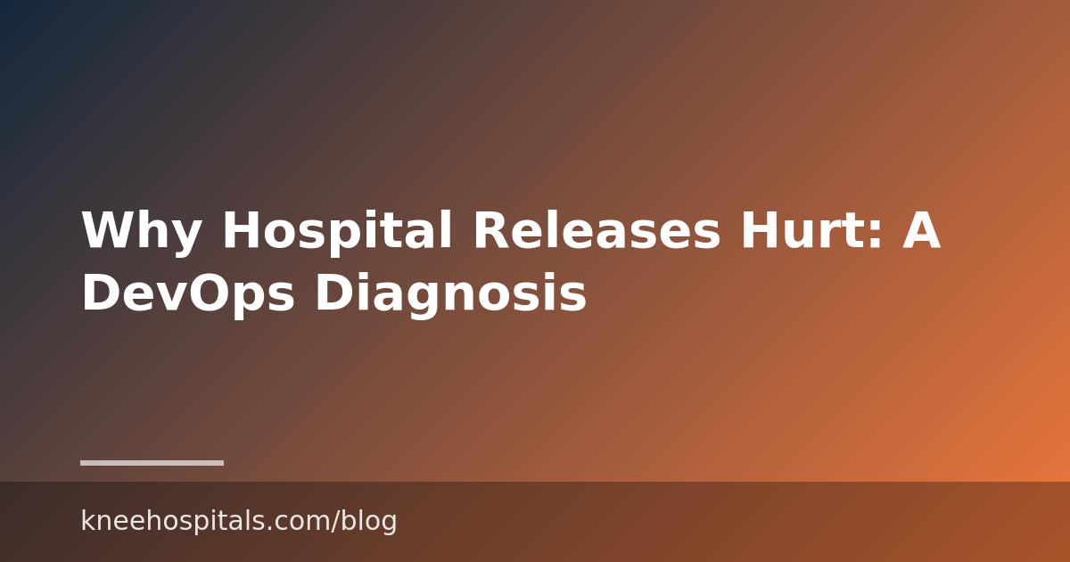 Why Hospital Releases Hurt: A DevOps Diagnosis