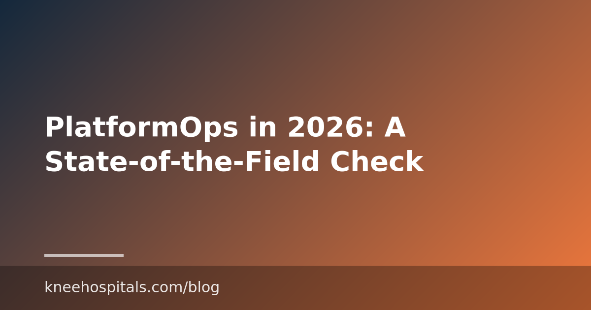 PlatformOps in 2026: A State-of-the-Field Check