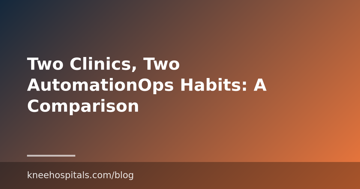 Two Clinics, Two AutomationOps Habits: A Comparison